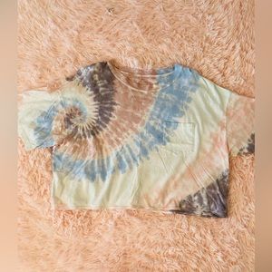 American Eagle Cropped Tie-Dye T-shirt